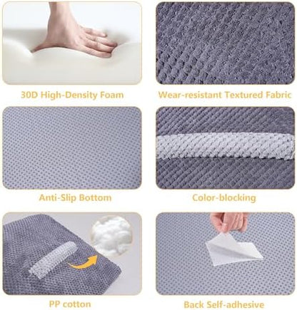 3 Pack Dog Ramp for Stairs with Contrast Color Anti-Slip Strip – Stair Wedges for Small & Senior Dogs and Cats, Gentle Slope Pet Steps with Washable Cover & Self-Sticky Pads - Image 5