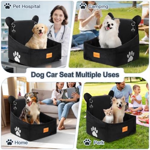 Dog Car Seat for Small/Medium Dogs up to 33lbs（Black） - Image 6