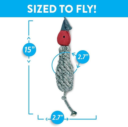 Spunky pup Fly & Fetch Dog Toy - Durable, Floating, Interactive Bungee Launcher for Fetch and Water Play, Rope Duck