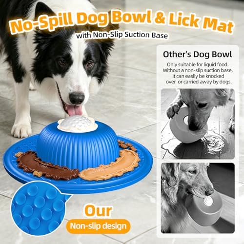 Multi-Purpose Silicone Slow Feeder & Lick Mat for Dogs & Cats (Blue) - Image 5