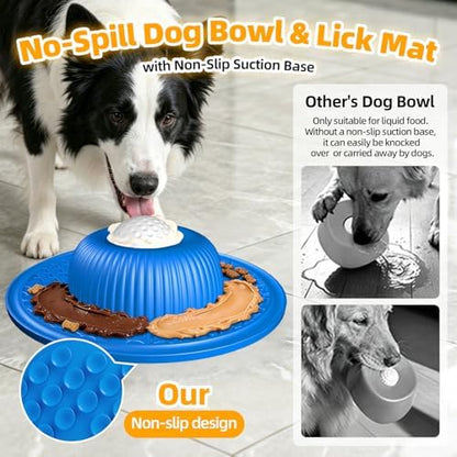 Multi-Purpose Silicone Slow Feeder & Lick Mat for Dogs & Cats (Blue) - Image 5