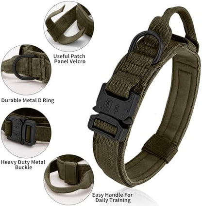 Tactical Dog Collar - Dog Collar with Control Handle for Medium Large Dogs - Image 2