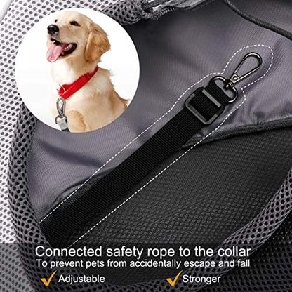 FDJASGY Pet Sling Carrier for Small Dogs Cats,Breathable Mesh Travelling Hand Free Puppy Backpack with Pouch and Adjustable Strap Carrier - Image 7