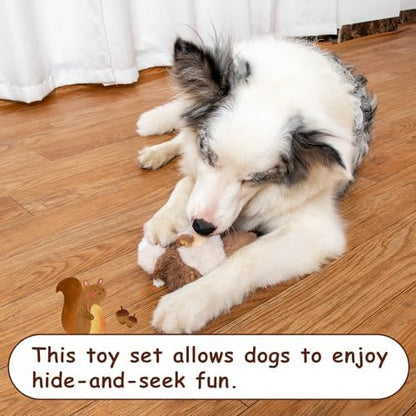 Hollypet Squeaky Hide and Seek Dog Toys for Small and Medium, Pine Cone - Image 6