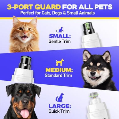 Whisper-Quiet Dog Nail Grinder Kit 50%More Powerful for Sensitive Dogs,Cats - Image 6