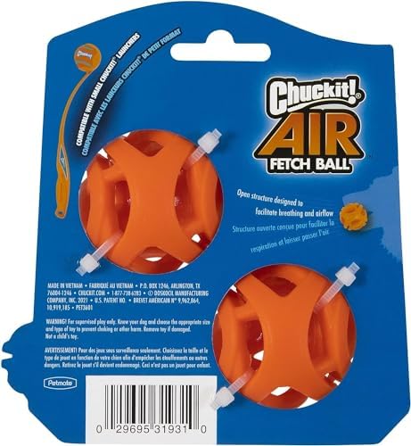 Chuckit! Air Fetch Ball, Small 2in, for Dogs 0-20lbs, 2 Pack - Image 2