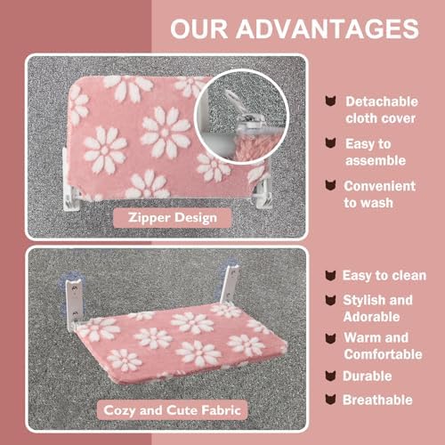 Cute Cat Window Perch, Foldable Cat Window Hammock, Pink - Image 6