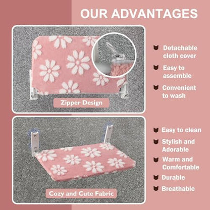 Cute Cat Window Perch, Foldable Cat Window Hammock, Pink - Image 6