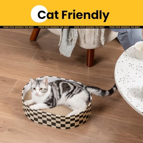 Conlun Oval Cat Scratcher Box with 4 Scratching Pads | Medium - Image 6