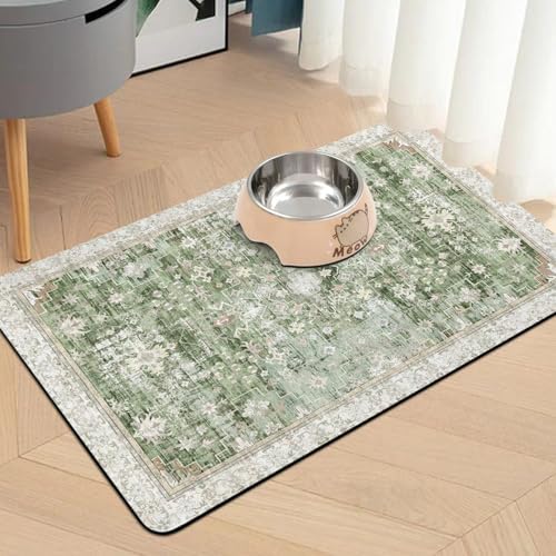 Pet Food Mats for Floor, Absorbent Dog Mat for Food and Water Dispenser Mat, Dog Food Mat Quick Dry Cat Food Mat Pet Supplies - Image 2