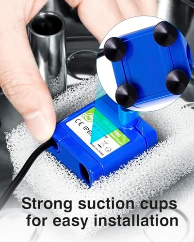 Cat Water Fountain Pump, for 360° Cupcake Ceramic Pet Fountain No LED Light Replacement Pump DR-DC160 Motor, Fits Stainless Steel Cat Fountain (Pump (No Light&Adapter) + Brush) - Image 4
