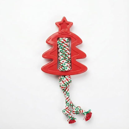 Festive Star-Shaped Dog Chew Toy with Durable Rope - Indestructible Dog Toy for Aggressive Chewers, Interactive Holiday Pet Gift