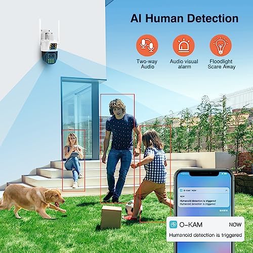VSTARCAM Dual Lens Outside Cameras for Home Security, 4MP Home Security Camera, Plug-in Camera Auto Tracking, Two-Way Talk, IP66 Waterproof, 24/7 Record,SD/Cloud 04 - Image 3