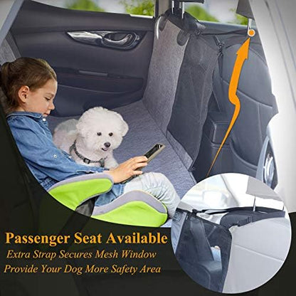 VIVAGLORY Dog Seat Cover Dog Hammock, Standard, Heather Black - Image 4