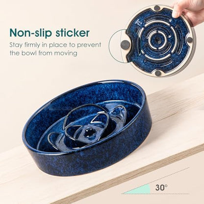 vancasso Slow Feeder Dog Bowl, 0.6 Cup Ceramic Puzzle Dish for Small Breeds - Image 6
