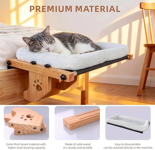 ESPETS Large Cat Window Perch, Kitten Window Hammock for Napping(White) - Image 5