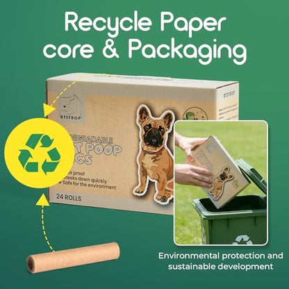 ATIFBOP Biodegradable Dog Poop Bags 360 Count, 24 Rolls Unscented - Image 6