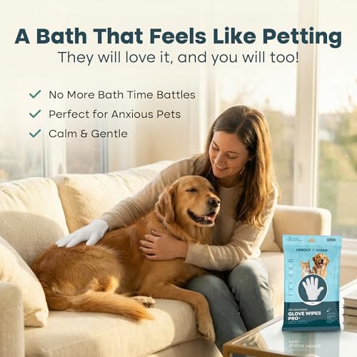 Uproot Clean Pet Grooming Gloves: Deodorizing & Grooming, 1-Month Supply - Image 3