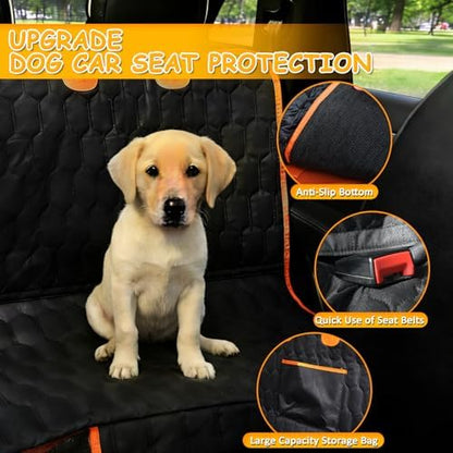 Falafa Dog Car Seat Cover for Back Seat, Waterproof Non-Slip Car Seat Cover for Dogs Pets, Car Back Seat Protector Portable Dog Hammock, Suitable for Cars, SUVs and Trucks - Image 4
