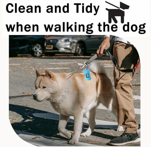 Dog Poop Bag Dispenser for Leash with Snap Clip, Skin-friendly Texture Waste Bag Holder for Dog Walks and Cats, Pets Litter Bag Container, Indoor & Outdoor Use (Blue, 1) - Image 2