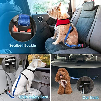 URPOWER 3-in-1 Dog Car Seat Belt, Adjustable Bungee, 2 Pack - Image 3