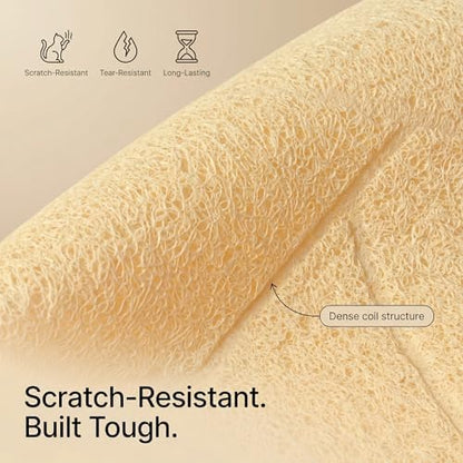 WePet Cat Litter Box Mat, Kitty Premium PVC Pad, Durable Trapping Rug, Phthalate Free, Urine-Resistant, Scatter Control, Mosaic, XXL 47 x 35 Inch, Beige - Image 5