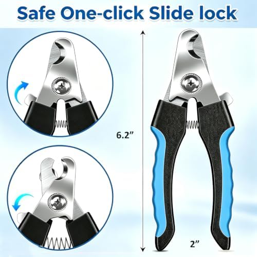 Dog Nail Clipper, Grooming Pet Nail Trimmer with Safety Guard - Image 4