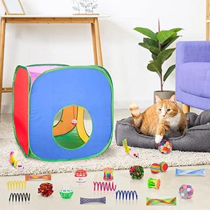 Retro Shaw 33 Pack Cat Toys for Indoor Cats, with Cat Game Tunnel - Image 6