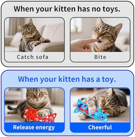 Patriotic Cat Catnip Toys with Crinkle for Indoor Cats 6 Pack - Image 4