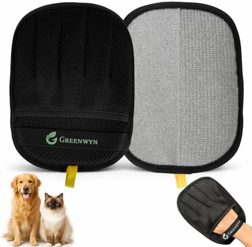 Pet Hair Removal Glove - Removes Cat & Dog Hair from Furniture, Sofa, Carpet, Clothes, Curtains & Pet Beds, Reusable Lint and Fur Remover mitt for Home Cleaning, 1 Pack by Unknown