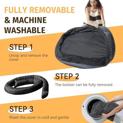 Waterproof Orthopedic Dog Bed for Large Dogs, Dark Grey - Image 6