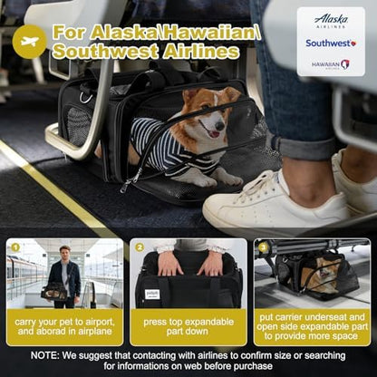 pidipiti 17x11x9.5 Soft-Sided pet Carrier,for Extra-Small Dog or Medium cat - Image 2