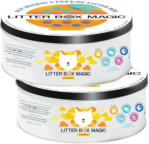 Litter Box Magic Cat Litter Deodorizer Gel, Orange Scent, 16 Oz, Pack of 2 by LitterBoxMagic