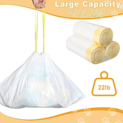 Waste Drawer Liners Bags Replacement Compatible with Litter-Robot 3/4, 60 Count Thickened Heavy Duty Cat Liner Bags with Drawstring 10-12 Gallons of Capacity - Image 4
