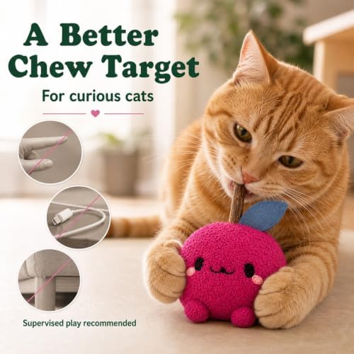 Durable and lnteractive Cat Teething Stick Toys: Chewing Stick, Grinding Teeth Rod, and chewable Cat Doll for Your Pet's Entertainment (Red) - Image 7