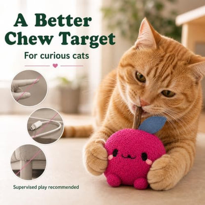 Durable and lnteractive Cat Teething Stick Toys: Chewing Stick, Grinding Teeth Rod, and chewable Cat Doll for Your Pet's Entertainment (Red) - Image 7