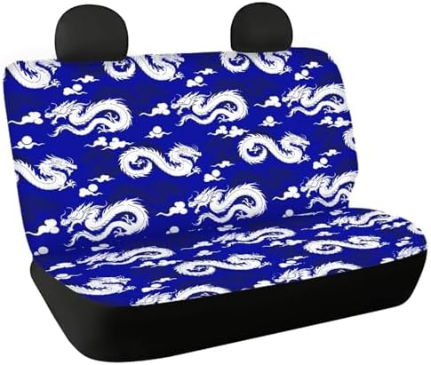 AFPANQZ Asia Dragon Dog Car Backseat Covers Dog Seat Cushion for Rear Seat Non-Slip Soft Car Seat Covers for Dogs, Pet, Kids Seat Cover for Auto Back Seat, Bench Protective by AFPANQZ