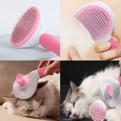 8PCS Dog Bath Supplies Set，Dog Washing Gloves，Shampoo Brush, Shedding Slicker Brush，Complete Pet Grooming Kit for Dog&Cat and Small Animal Grooming(8PCS-Bath-Pink) - Image 4