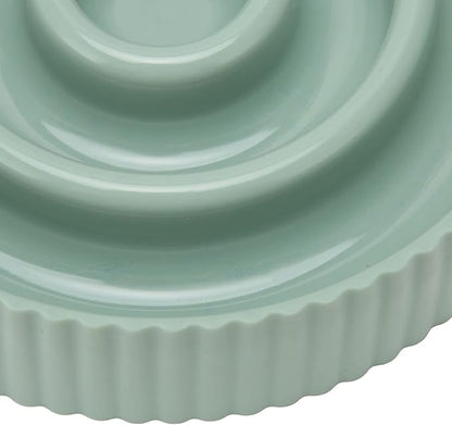 Dog Food Bowl Slow Down Eating Slow Feeder Pet Bowl Prevent Choking Interesting for Small Medium Dogs (Green)