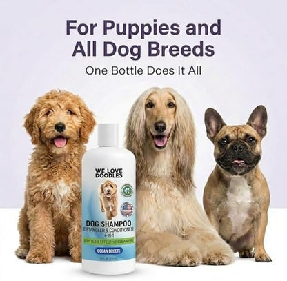 Dog Shampoo, Conditioner & Detangler, Gentle Tearless, Ocean Breeze, 16OZ - Image 6