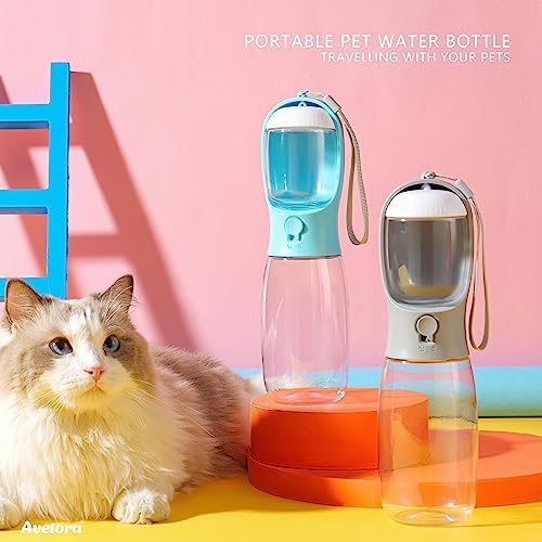 Dog Water Bottle with Food Container, Portable Leak Proof Pet Water Dispenser for Walking Hiking Travel, Puppy Essentials Accessories for Small Large Dogs, Dog Gifts (10oz/15oz/19oz) - Image 2