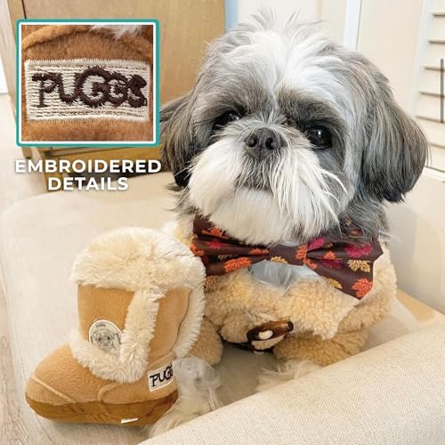 Haute Diggity Dog Pugg Boot Plush Dog Toy, Designer Parody Stuffed Chew Toy - Image 4
