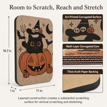 2 Pack Cat Wall Scratcher, Art Cat Scratching Board for Cats - Image 2