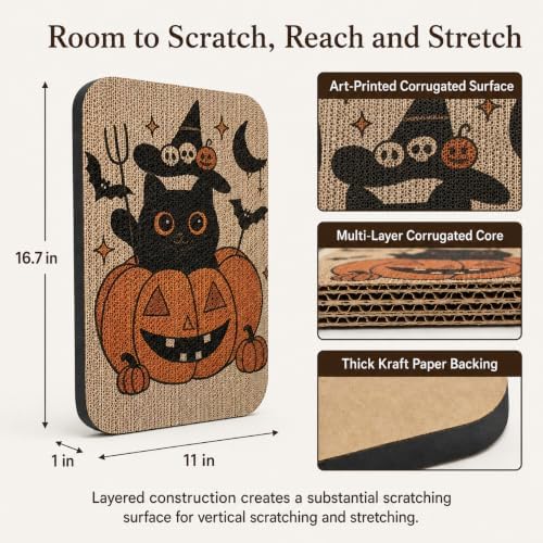 2 Pack Cat Wall Scratcher, Art Cat Scratching Board for Cats - Image 2