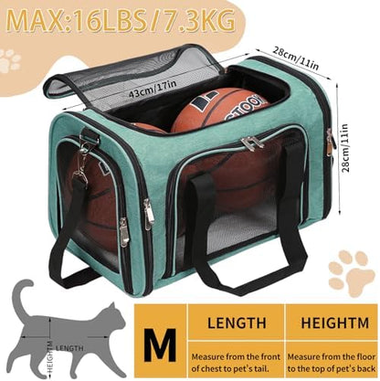 Soft-Sided Cat/Dog/Pet Carrier, Collapsible Pets Travel Carriers - Image 3