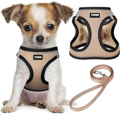 No Pull Dog Puppy Harness and Leash Set Reflective Mesh Vest Small by YIMEIS