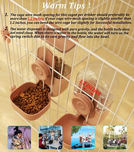 Rabbit Water Dispenser,Bunny Food Bowl,Ferret Feeders Water Bottle for Cage - Image 6