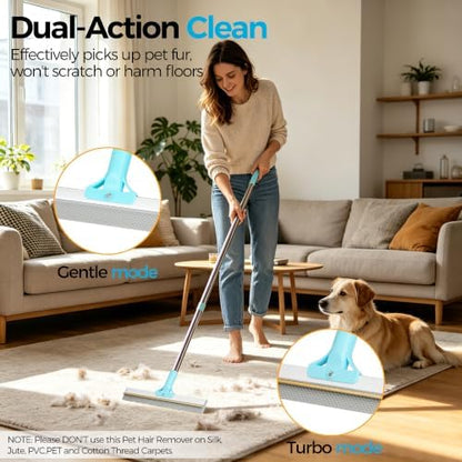 Carpet Rake for Pet Hair Removal Tool,Reusable Hair Remover Broom - Image 6