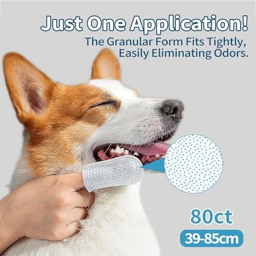 DR.EASY Upgraded Blue Dot Breath Freshener Dental Finger Wipes 80ct for Dog & Cat,Cleaning Pet Teeth Smoothly,Help Wipe Away Plaque&Tartar, No Added Harsh Chemicals No Brush Formula - Image 2