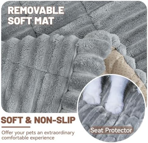 Dog Car Seat Waterproof Bed Cover Back Seat Light Grey 23.6”x51” - Image 5